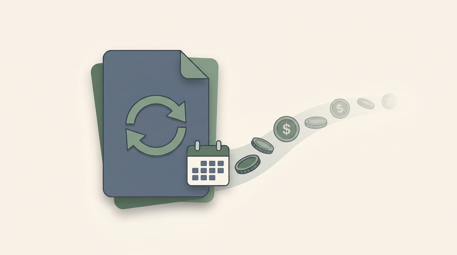 Illustration representing the hidden cost of auto-renewing vendor contracts